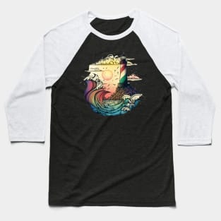 Lighthouse Colorful Art Creation V3 Baseball T-Shirt